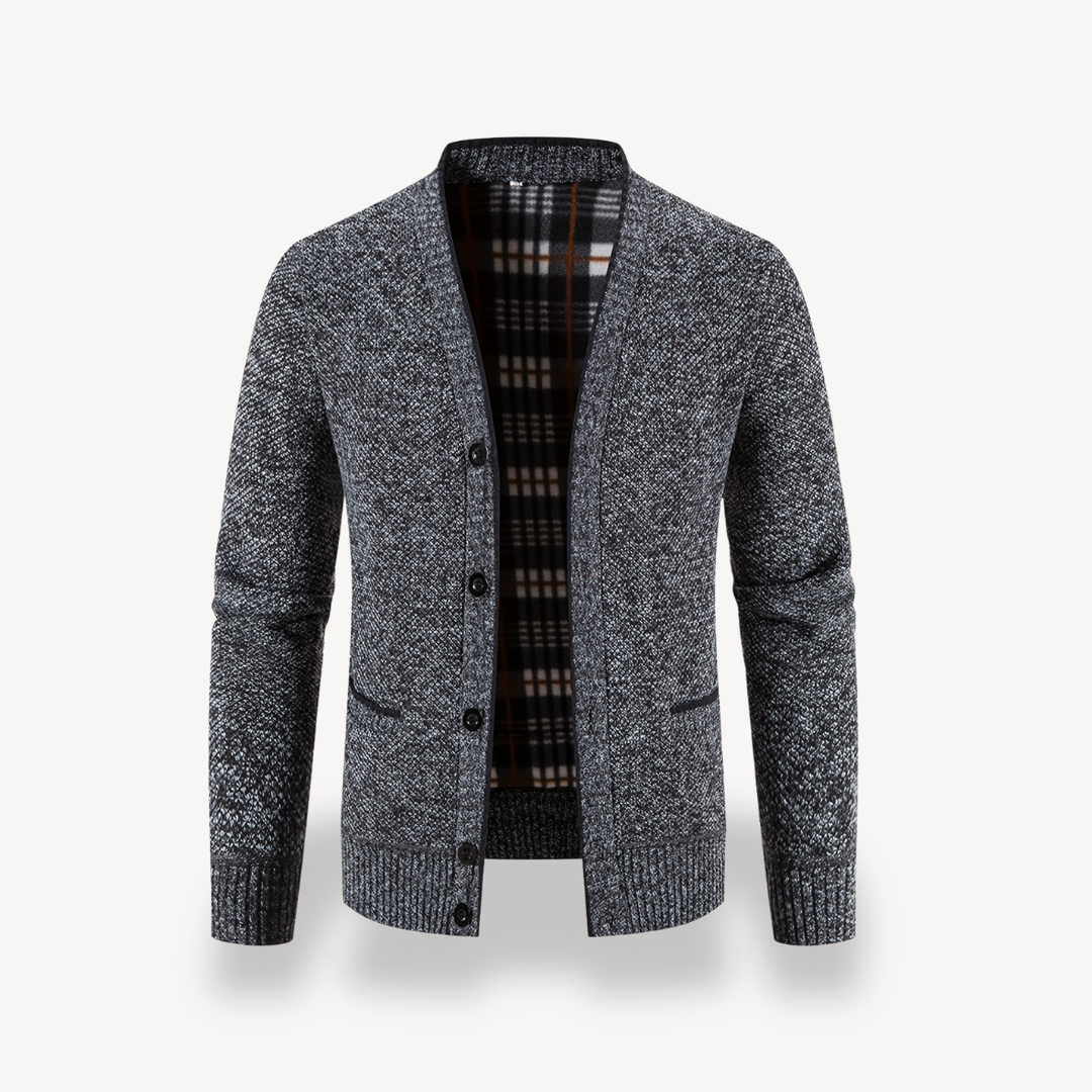 Classic Plaid Lined Mens Sweater - OutfitLondon