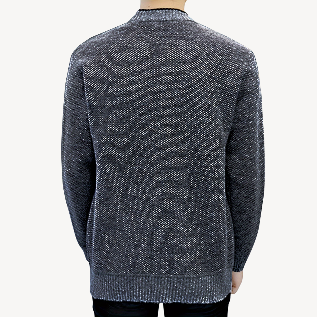 Classic Plaid Lined Mens Sweater