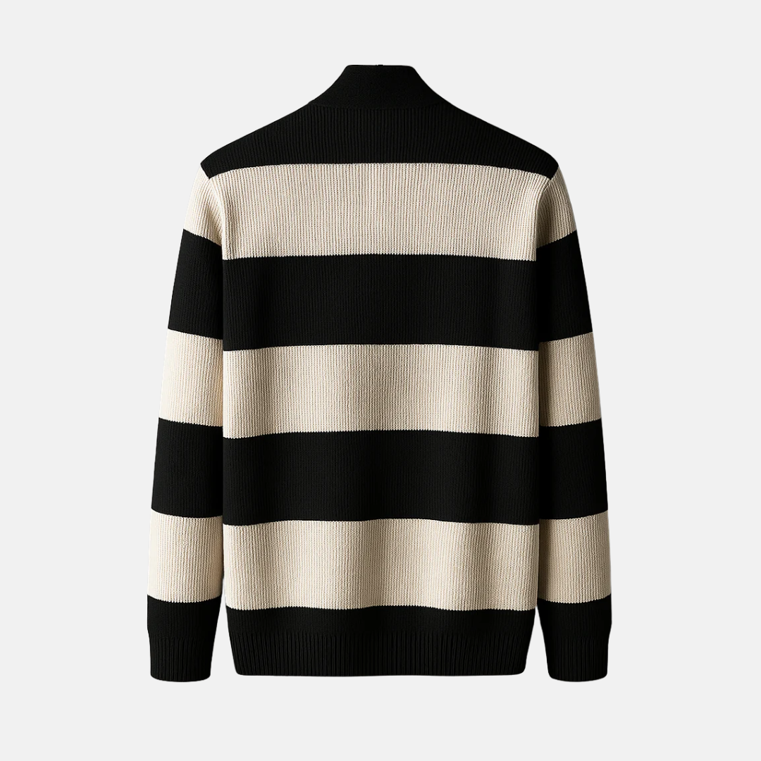 Classic Stripe Open Cardigan Sweater