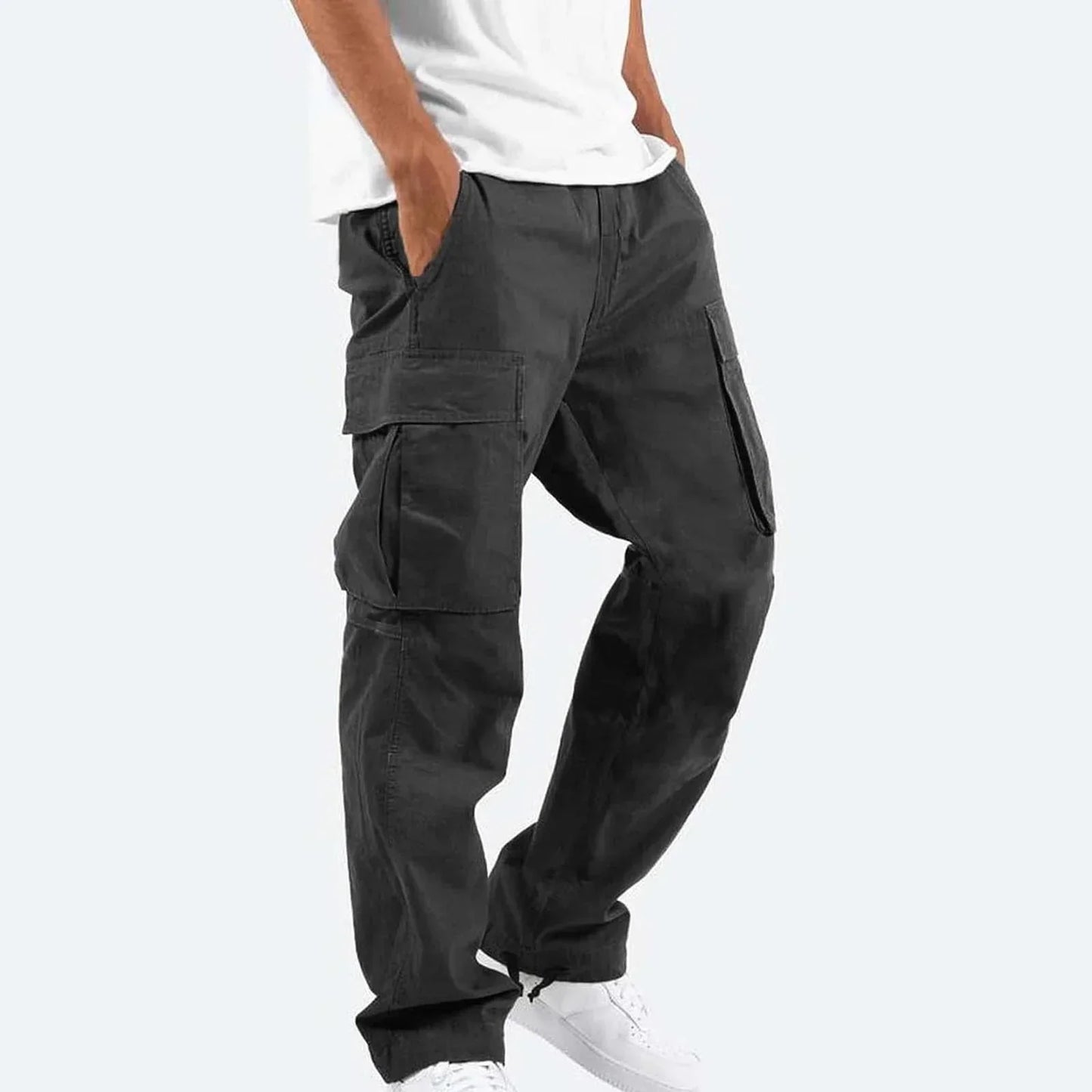 Relaxed Fit Mens Cargo Pants with Large Side Pockets
