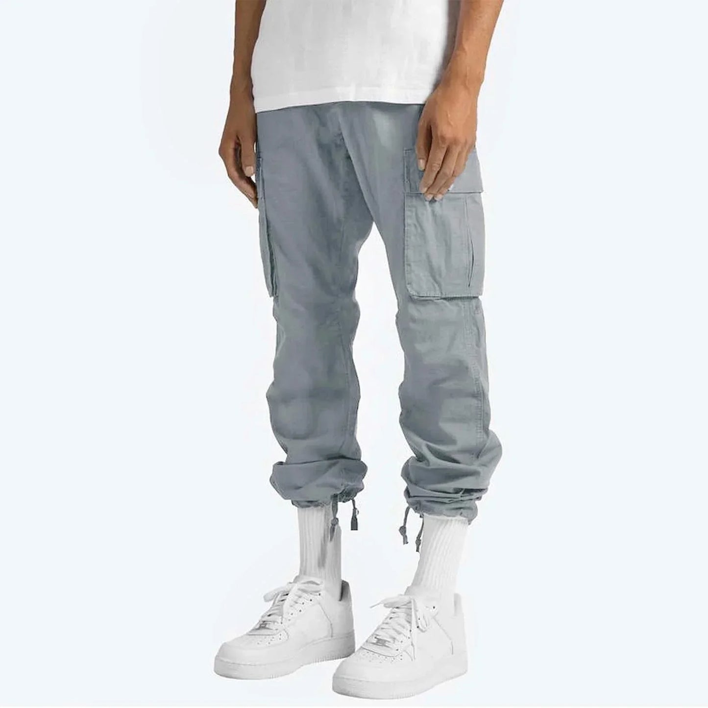 Relaxed Fit Mens Cargo Pants with Large Side Pockets
