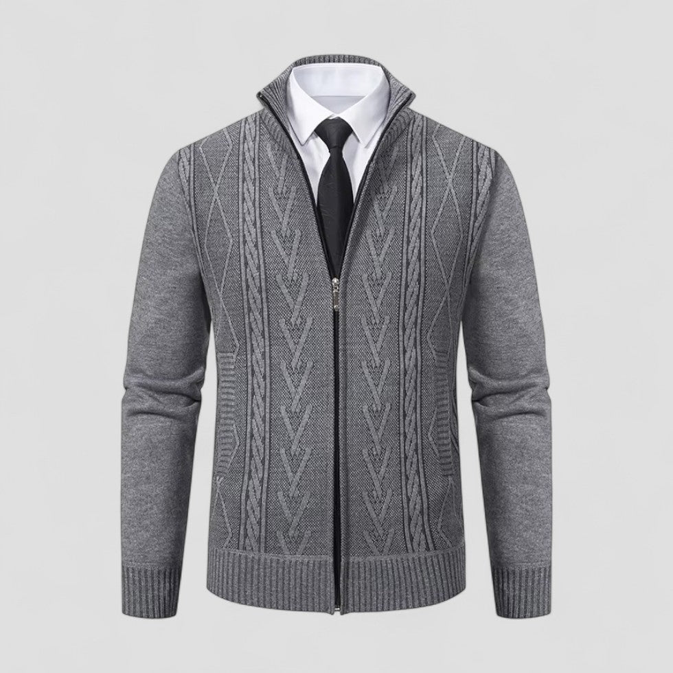 Soft Men's Zip Knit Cashmere Sweater