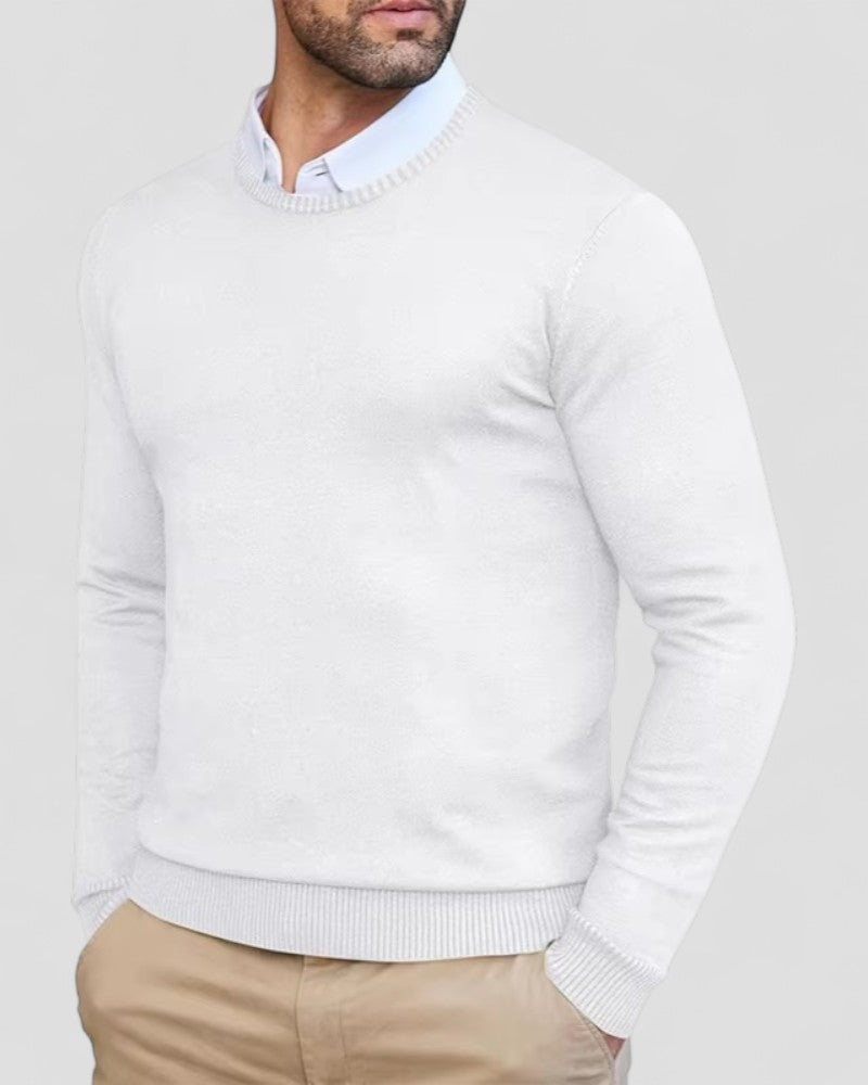 Simple Crew Neck Pullover Sweater