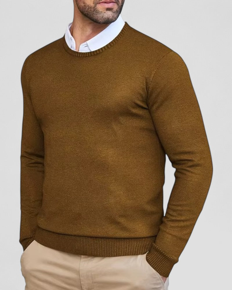 Simple Crew Neck Pullover Sweater