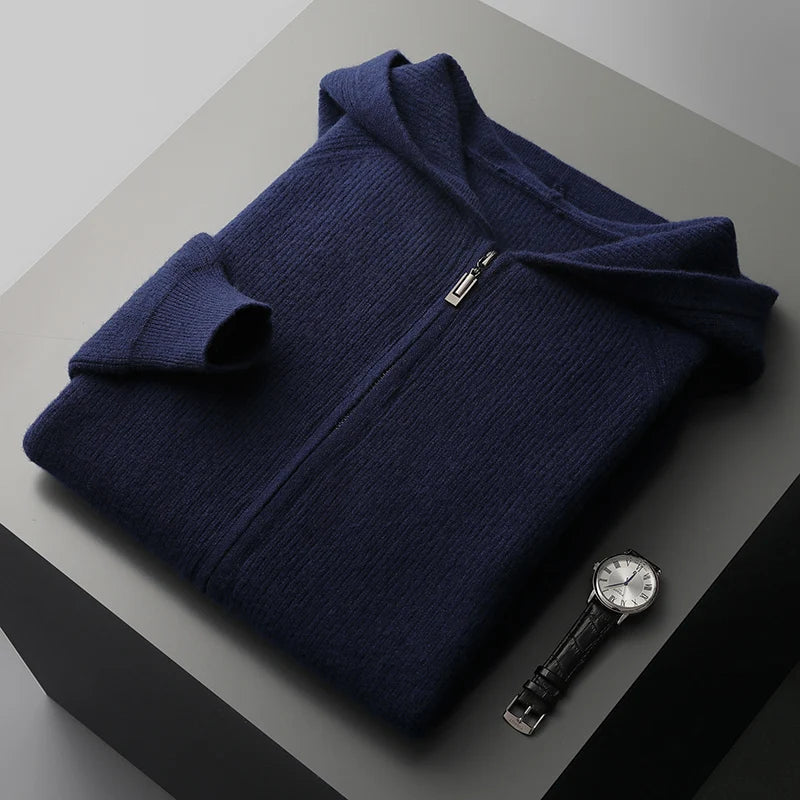 Men's Thick Fleece Zip Up Hoodie