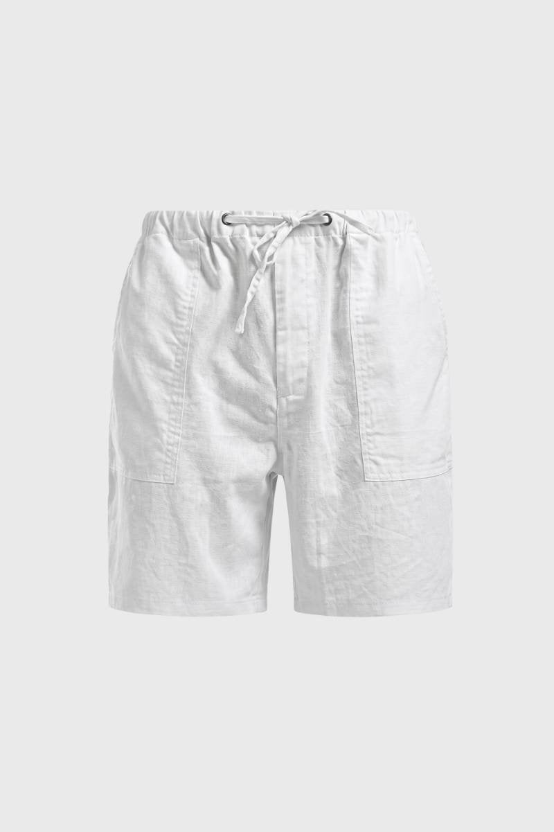 Men's Casual Cotton Drawstring Shorts with Pockets