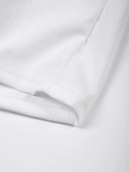 Men's Casual Pleated Elastic Waistband Cotton Shorts
