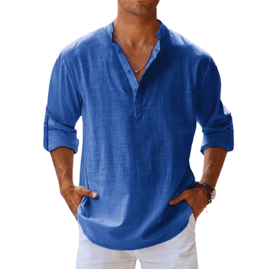 Regular Fit Casual Long Sleeve Mens Shirt - OutfitLondon