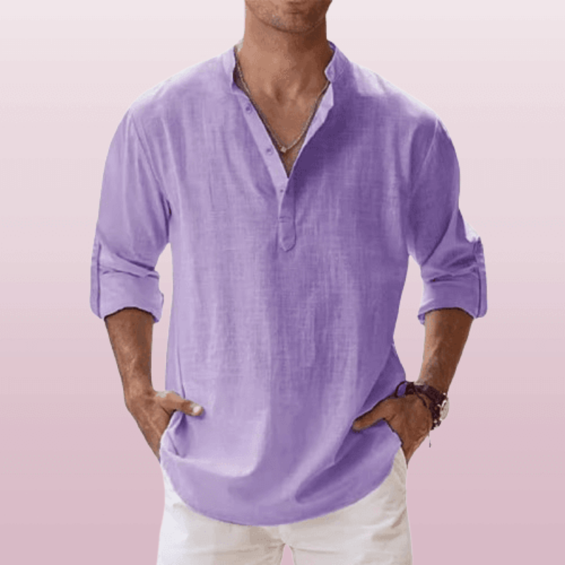 Regular Fit Casual Long Sleeve Mens Shirt