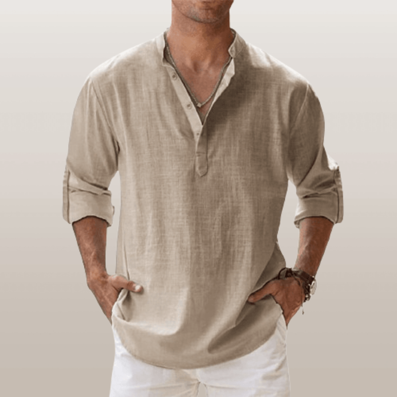 Regular Fit Casual Long Sleeve Mens Shirt
