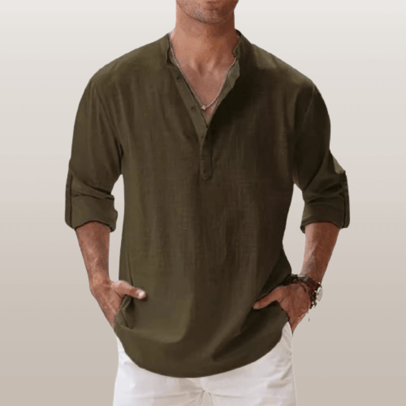 Regular Fit Casual Long Sleeve Mens Shirt