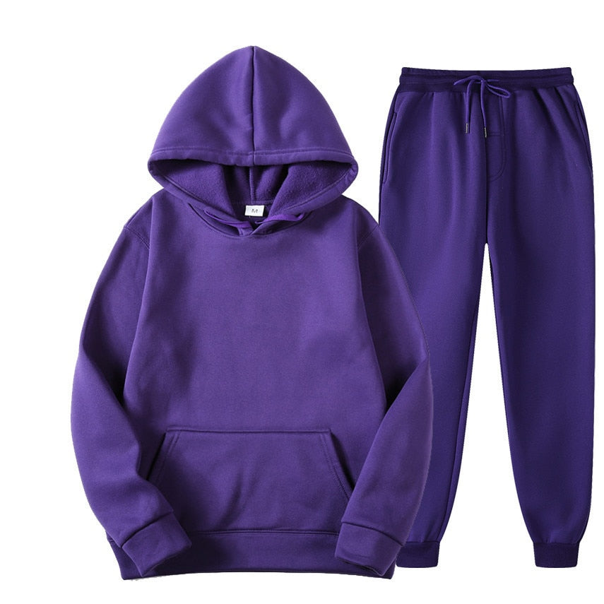 Sporty 2-Piece Hoodie Sweat Suit