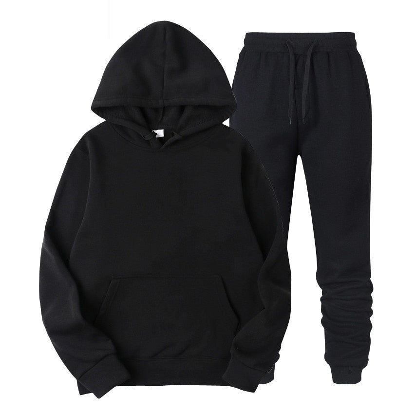 Sporty 2-Piece Hoodie Sweat Suit