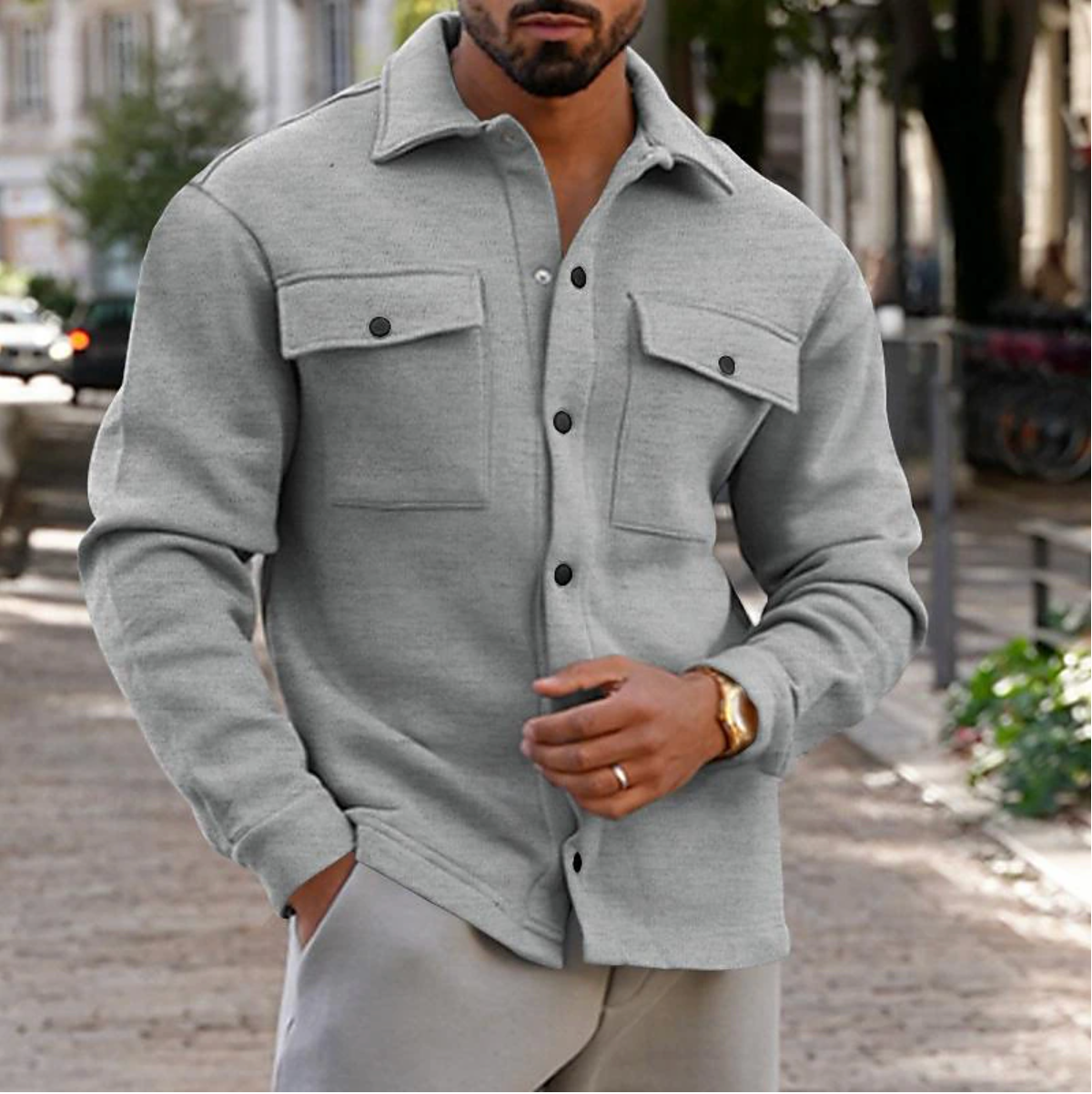 Regular Fit Everyday Long Sleeve Jacket - OutfitLondon