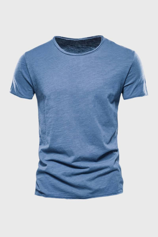 Men's Casual Cotton Round Neck T-Shirt
