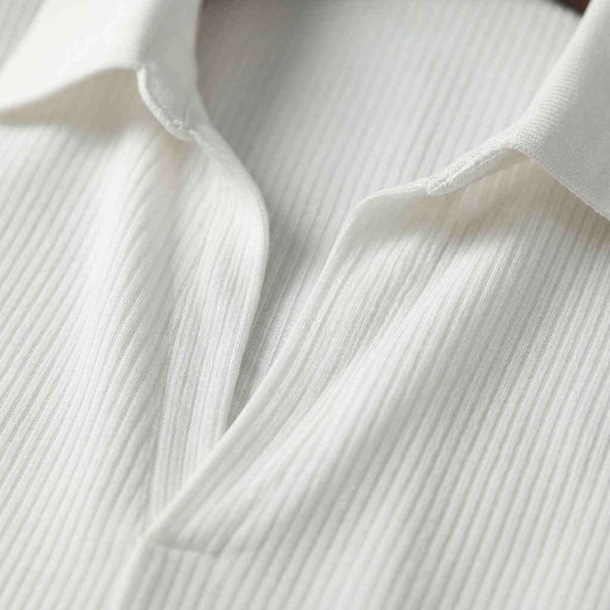 Men's Casual Ribbed Cotton Short Sleeve Polo Shirt