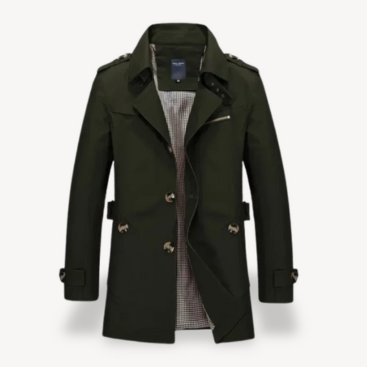 Elegant Waterproof Long Trench Coat - OutfitLondon