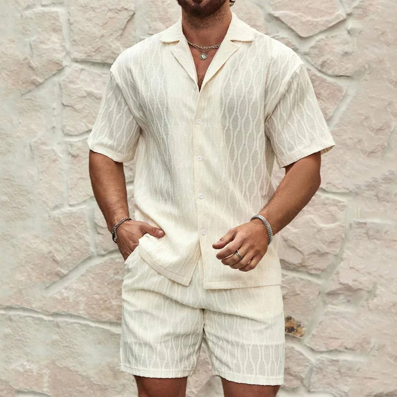 Men's Casual Cotton Two-Piece Summer Set