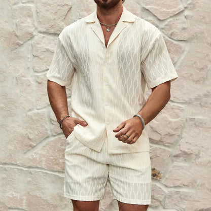 Men's Casual Cotton Two-Piece Summer Set