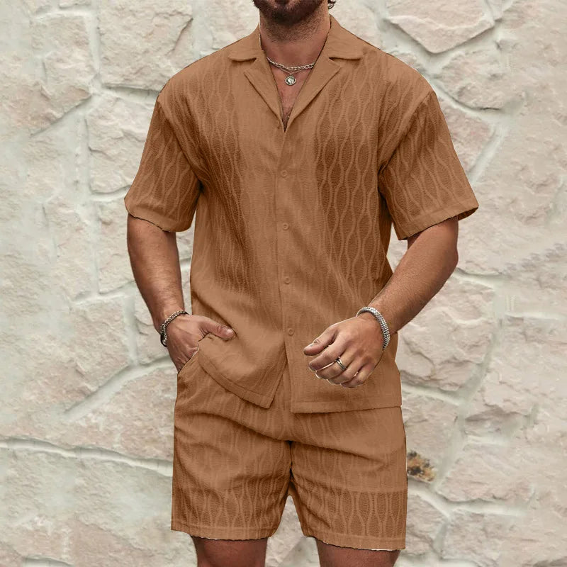 Men's Casual Cotton Two-Piece Summer Set