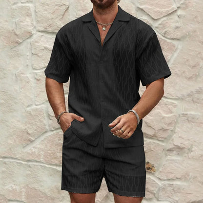 Men's Casual Cotton Two-Piece Summer Set