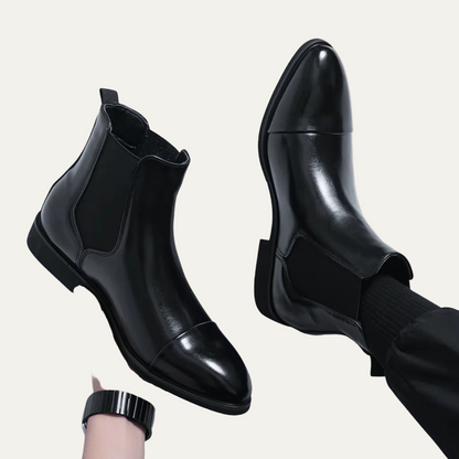 Stylish Men's Leather Ankle Boots
