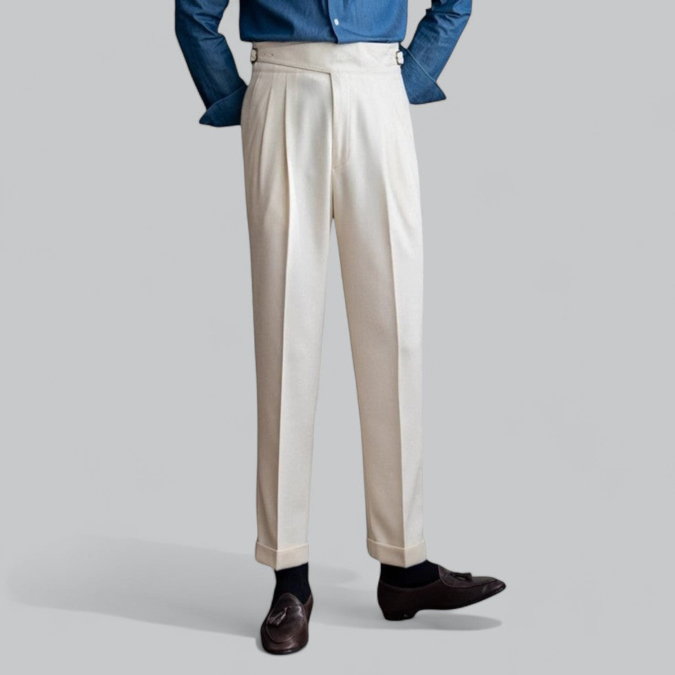 Classic Fit Slim Italian Trousers - OutfitLondon