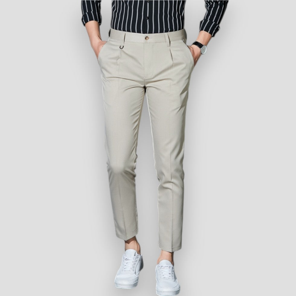 Men's Slim Fit Elastic Chino Casual Pants