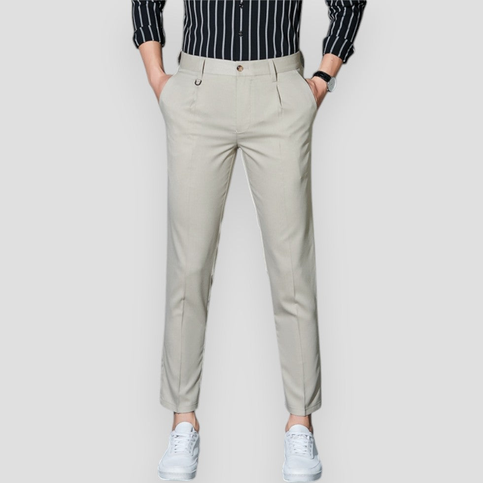 Men's Slim Fit Elastic Chino Casual Pants