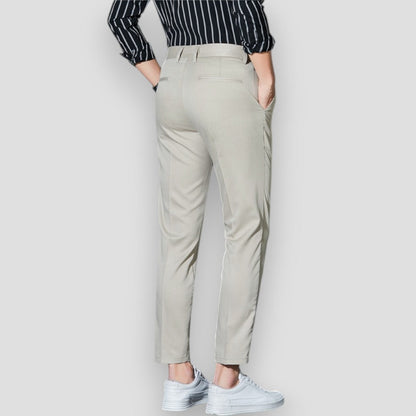Men's Slim Fit Elastic Chino Casual Pants