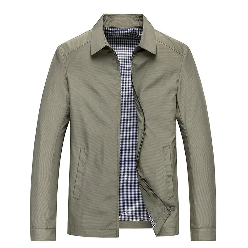 Slim Fit Checked Cotton Jacket