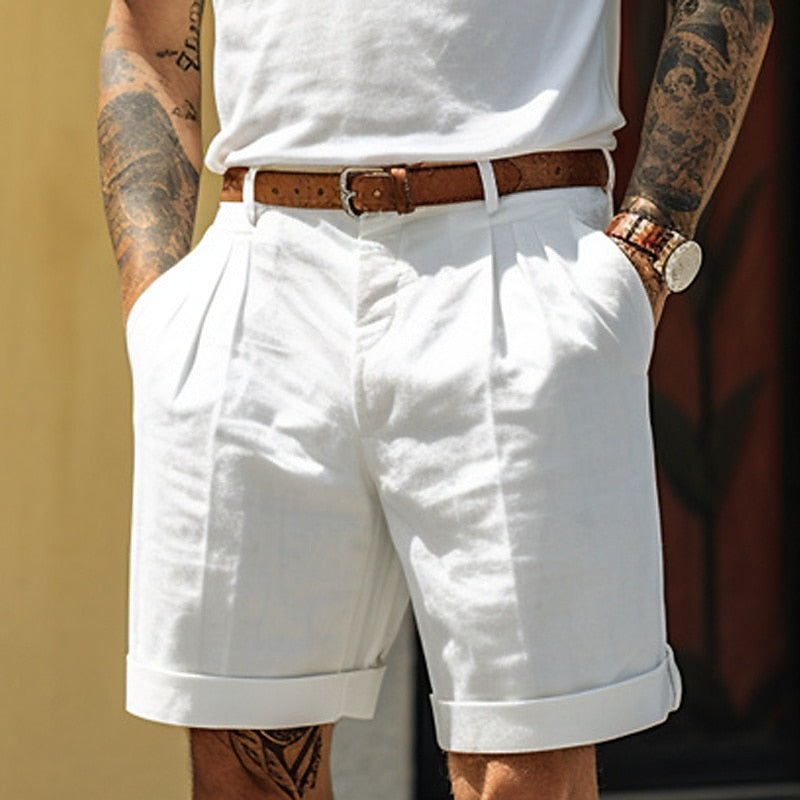 Men's Classic Linen Blend Relaxed Fit Shorts