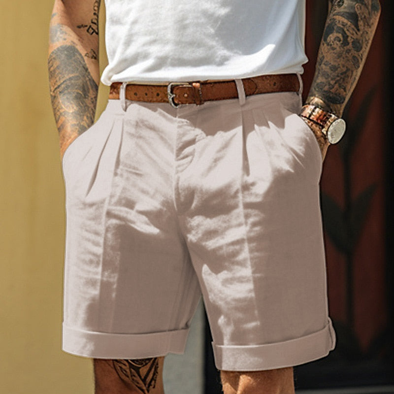 Men's Classic Linen Blend Relaxed Fit Shorts