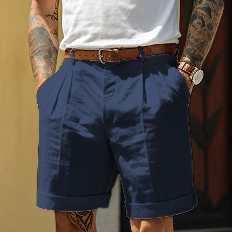 Men's Classic Linen Blend Relaxed Fit Shorts