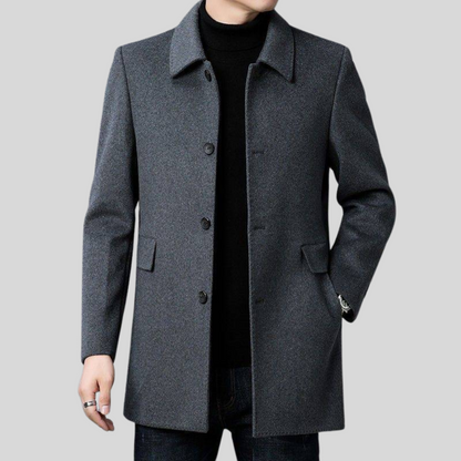 Men's Classic Double-Breasted Wool Coat