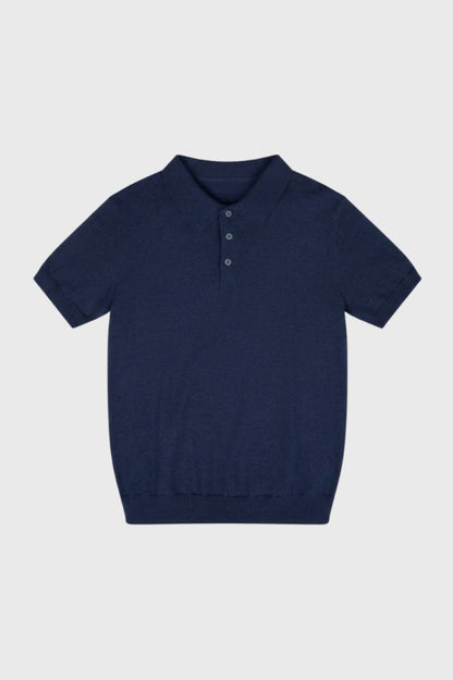 Men's Classic Cotton Polo Shirt with Button Closure
