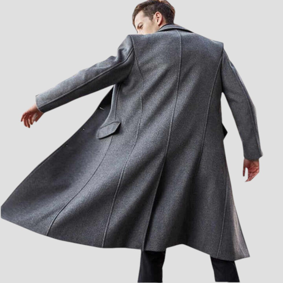 Classic Men's Double Breasted Wool Coat