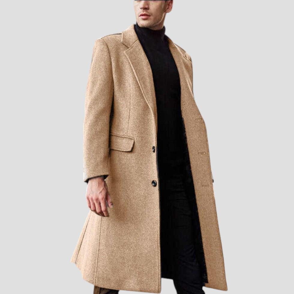 Classic Men's Double Breasted Wool Coat