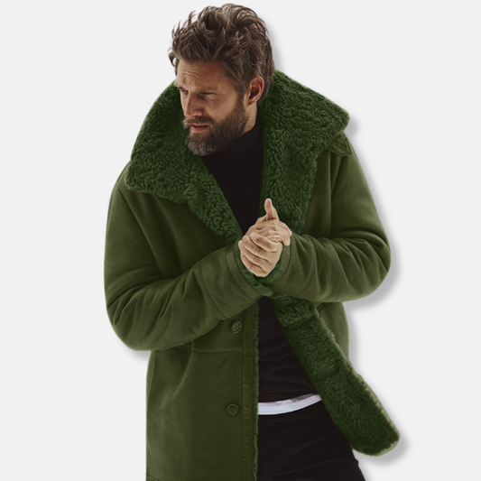 Warm Shearling Lined Winter Coat - OutfitLondon