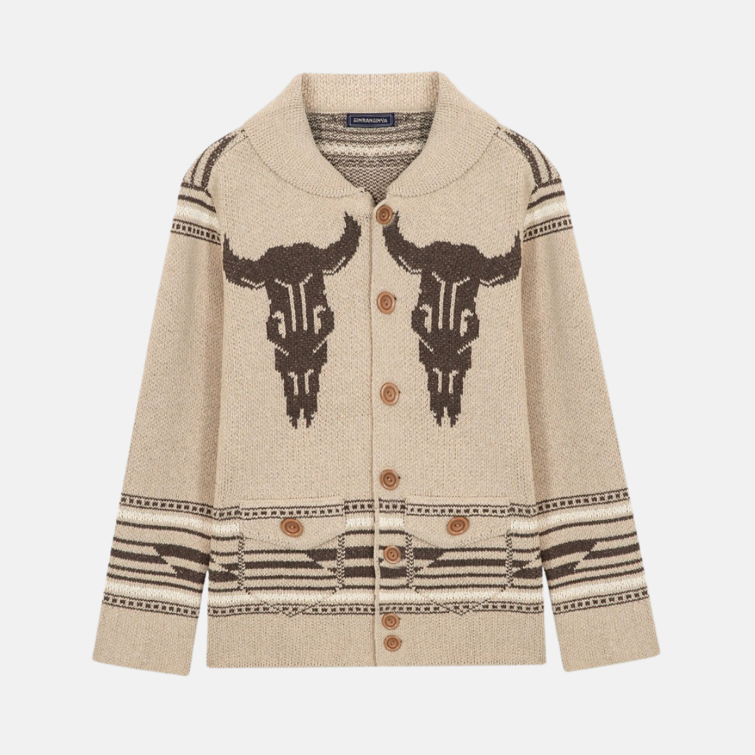 Warm Thick Tribal Pattern Cardigan - OutfitLondon