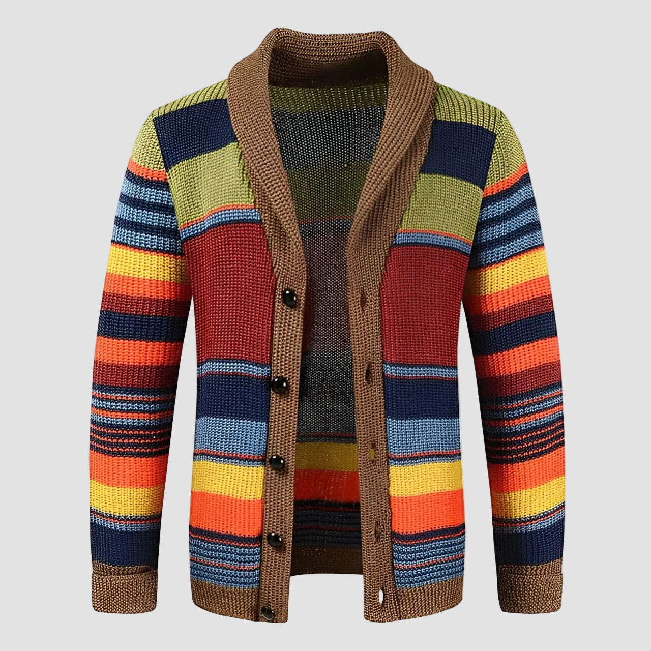 Traditional Crew Neck Men's Cable Sweater - OutfitLondon