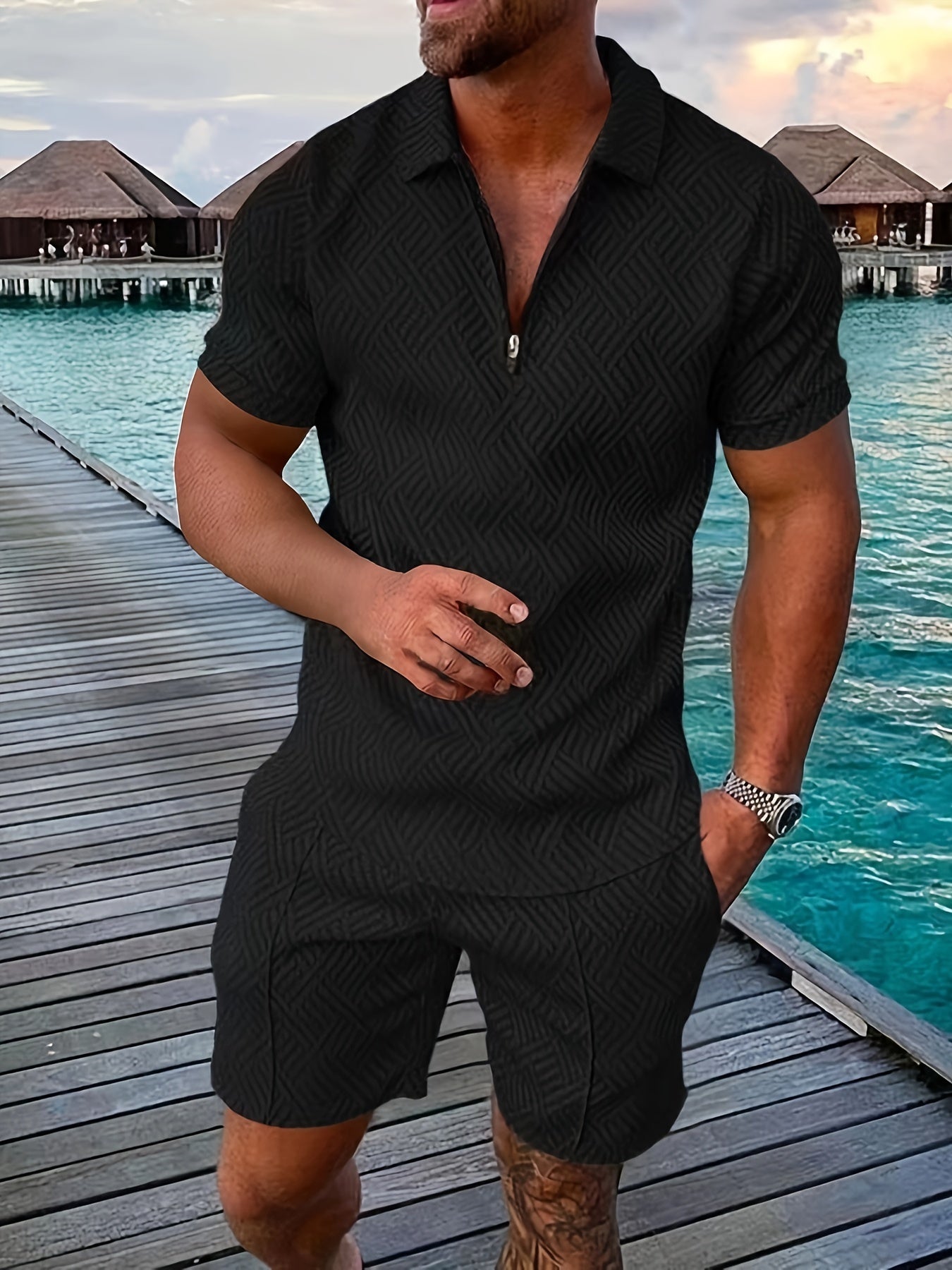 Trendy Casual Zip Up Shorts