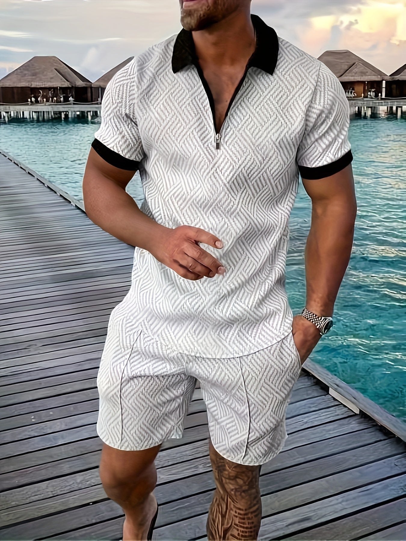 Trendy Casual Zip Up Shorts