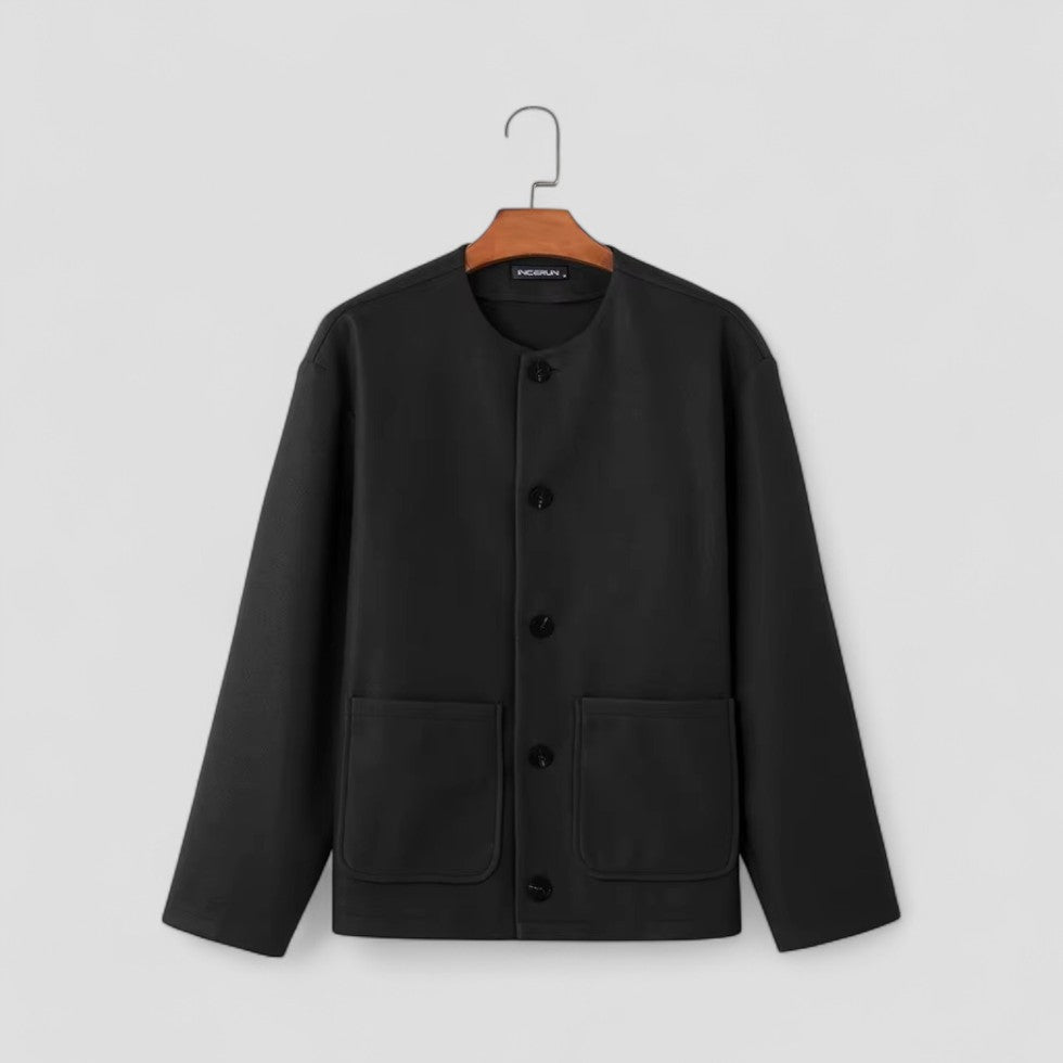 Simple Classic Button Down Jacket - OutfitLondon