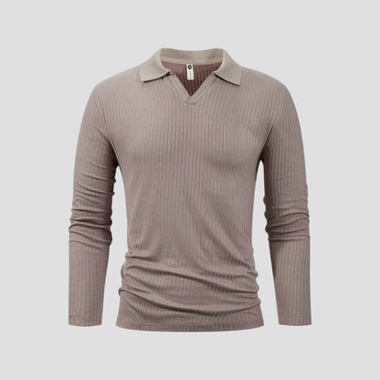Men's Classic Fit V-Neck Polo Shirt - OutfitLondon