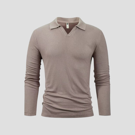 Men's Classic Fit V-Neck Polo Shirt - OutfitLondon