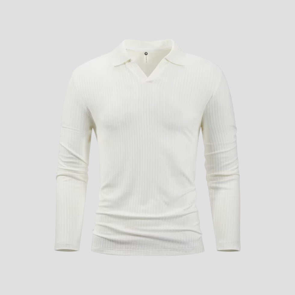 Men's Classic Fit V-Neck Polo Shirt