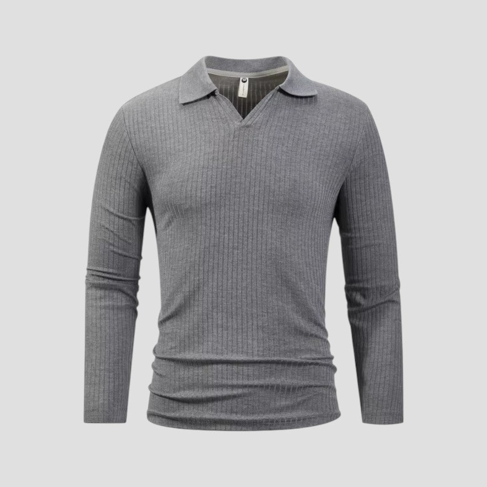 Men's Classic Fit V-Neck Polo Shirt