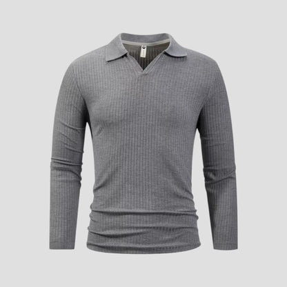 Men's Classic Fit V-Neck Polo Shirt