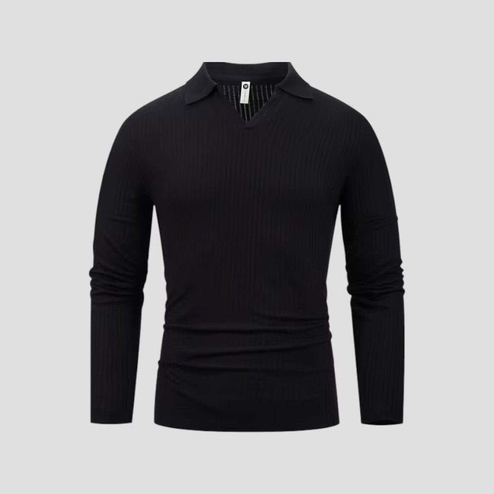 Men's Classic Fit V-Neck Polo Shirt